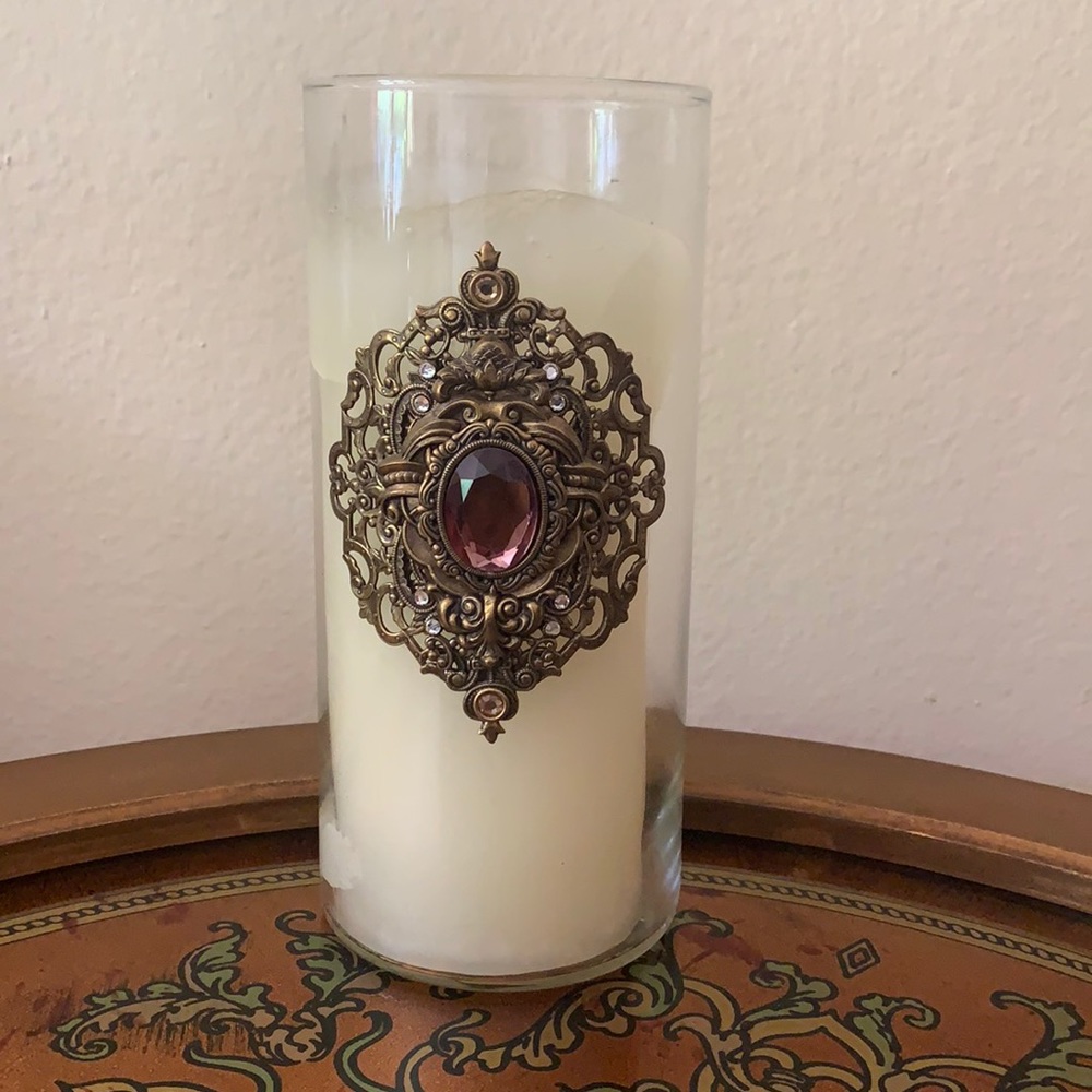 Beautiful timeless Glass candle